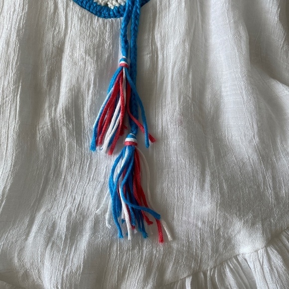 Another Story Women's Crochet Trimmed White Beach‎ Cover-Up Top Size Small - Picture 8 of 11